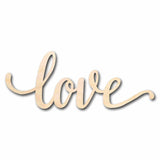 Love Sign Unfinished Wood Cutout Home Decor DIY 18" / 1/4" 24 Hour Crafts