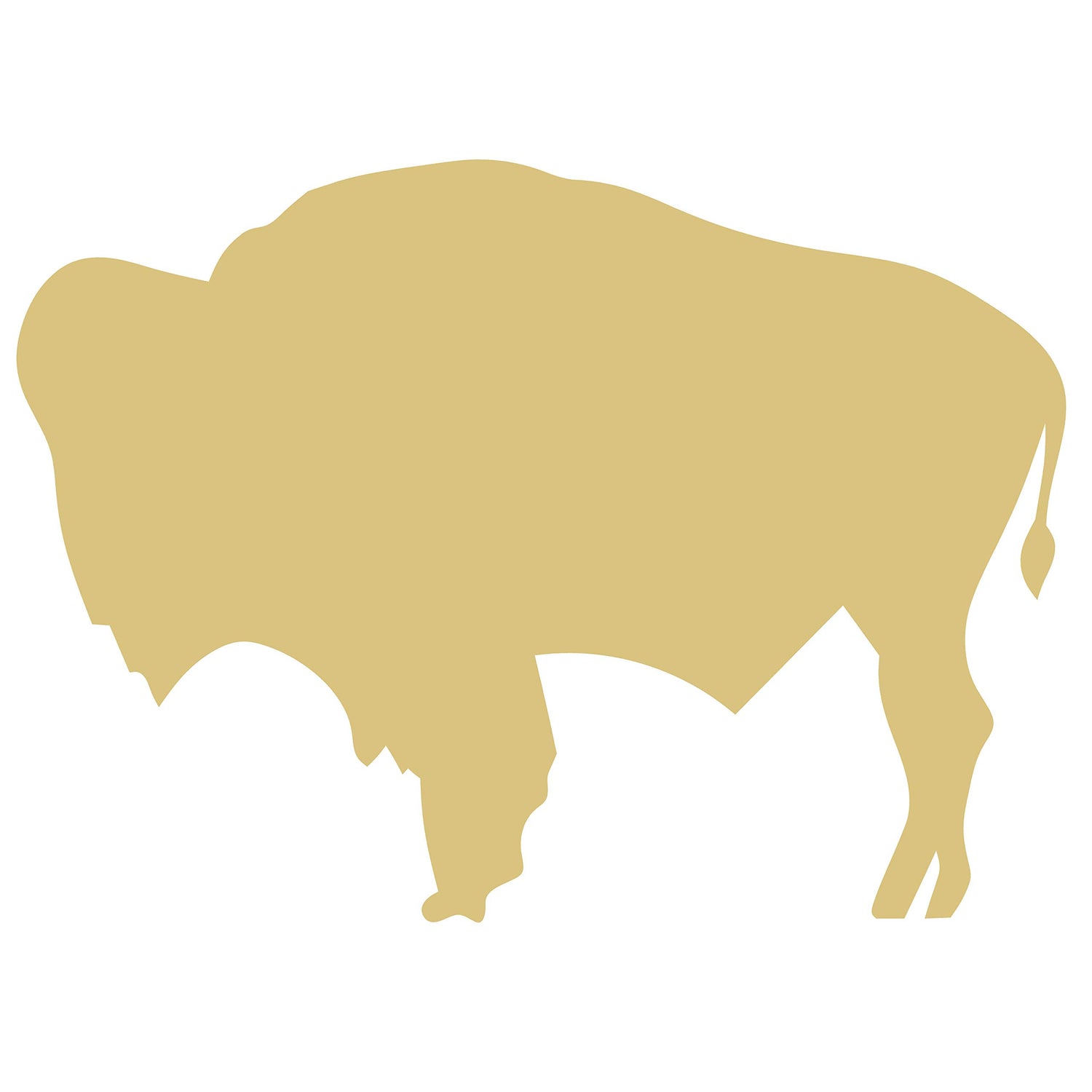 Buffalo Cutout Unfinished Wood Animal Western Theme Farm Door Hanger MDF Shape Canvas Style 2 (12") Diverse Woodworking