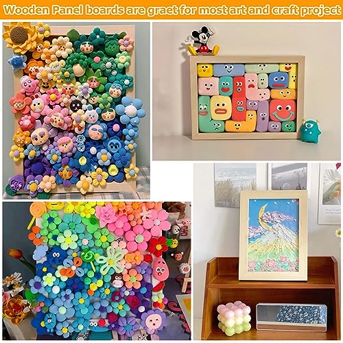 ACXFOND 6 Pack Wood Panels for Painting 12 x 16 Inch Craft Wood Board Unfinished Wood Wooden Panel Boards for Painting, Pouring, Arts, Crafts, Paints ACXFOND