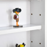 HOMCOM 5-Tier Display Cabinet, Glass Display Case with 2 Doors and Adjustable Shelves, Wall-Mounted, White HOMCOM