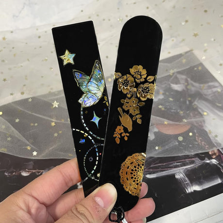 RESINWORLD Set of 3 Shiny Bookmarks Silicone Mold, Bookmark Resin Mold with Tassles, Small Medium Rectangle Bookmark Mold ResinWorld