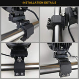 Audak 1 Pair Aluminum Mounting Bracket Kit Tube Clamp for 1.125 1.25 1.375 1.5 Inch Bullbar Roof Rack Roll Cage Horizontal Bar (1.1 to 1.5 Inch Audak