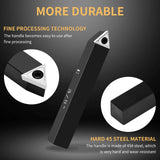 SENDUO 3/8" Indexable Carbide Turning Inserts Holder Set for Machining Lathes, 5 Pcs Set Metal Lathe Tools Inserts Bits with Carbide Inserts SENDUO