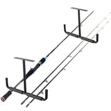 HOME RIGHT Overhead Garage Storage Hooks, Heavy Duty Double Ceiling Rack, 16.5’’ Utility Shed Hangers, Great for Pipe, Lumber, Ladder, Fishing Rod HOME RIGHT