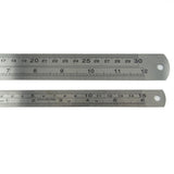 Honbay Stainless Steel Ruler 12 Inch and 6 Inch Double Side Measuring Scale Mark Metal Rule For Office Woodworking Engineering HONBAY