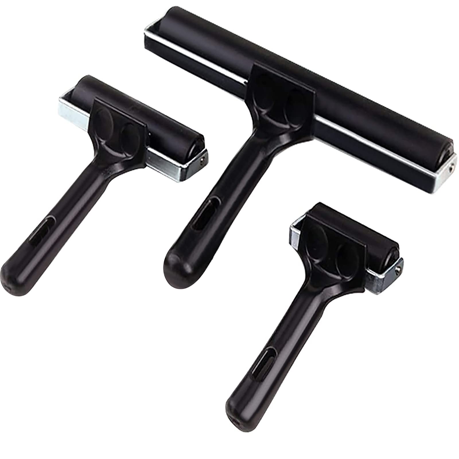 3 Pack Brayer Rollers for Crafting, Vinyl Rubber Roller Brayers, Printmaking Brayer Rollers for Cricut Maker, Gluing, Printing, Inking and - WoodArtSupply