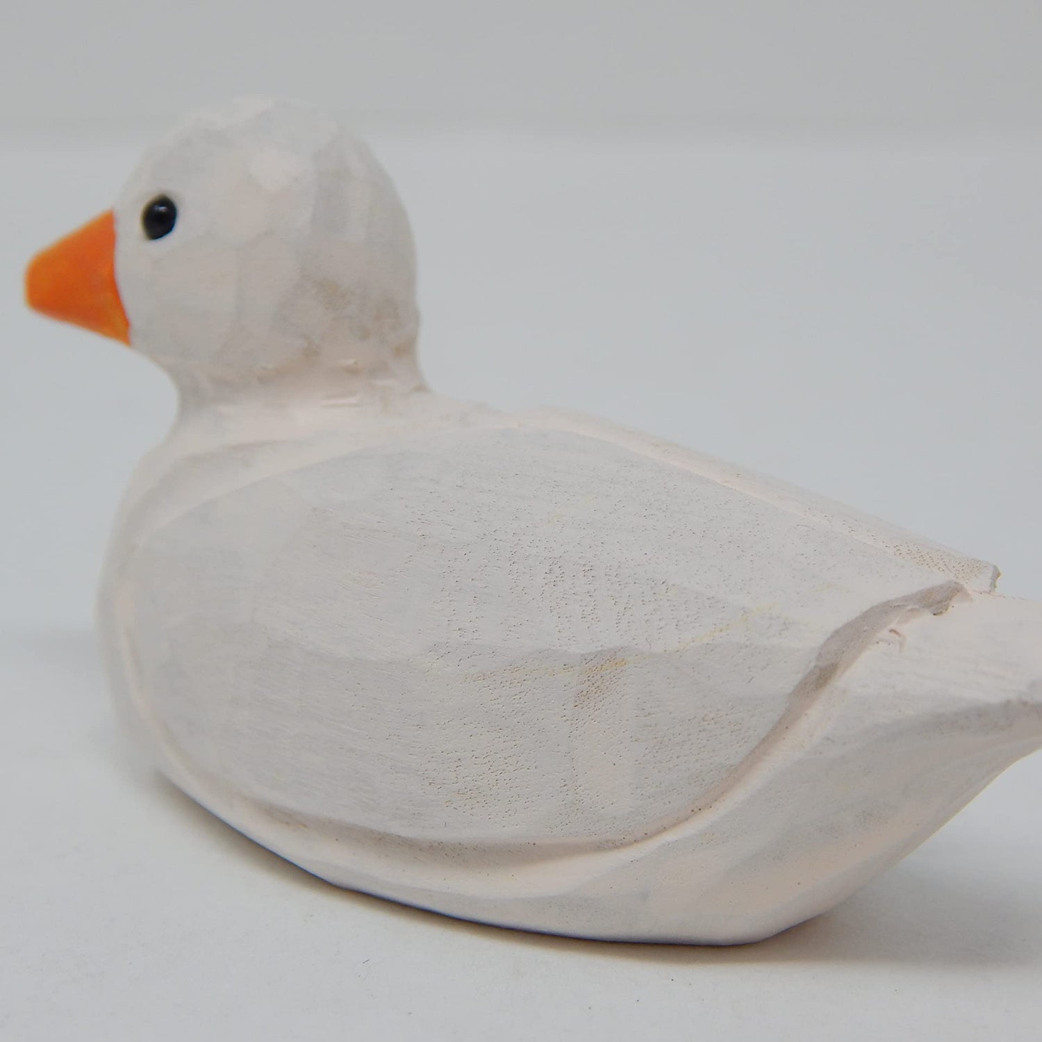 Selsela Pekin Duck Figurine Wood Statue Miniature Handmade Art Decoy Mini Carved Bird Decor Drake Male Small Animals Collectible Selsela