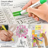 ARTEZA Gel Highlighters & Black Pens Set, Pack of 24 with Sharpener, Smudge-Free, Essential Office and School Writing Supplies, for Bibles, Books, ARTEZA