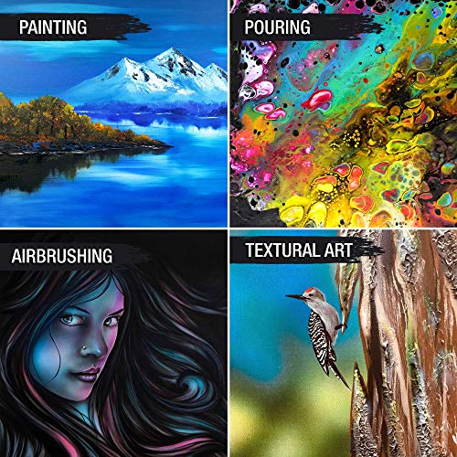 U.S. Art Supply 36 x 48 inch Gallery Depth 1-1/2" Profile Stretched Canvas, 2-Pack - 12-Ounce Acrylic Gesso Triple Primed, Professional Artist U.S. Art Supply