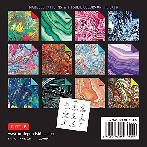 Origami Paper 200 sheets Marbled Patterns 6" (15 cm): Tuttle Origami Paper: Double Sided Origami Sheets Printed with 12 Different Patterns - WoodArtSupply