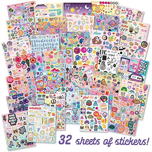 Craft-tastic — Sticker Palooza — 1500+ Cute & Trendy Stickers for Kids and Teens — Decorate Notebooks, Phones, Laptops, and More! Craft-tastic