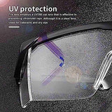mozeeda Safety Glasses Men Women Clear Safety Glasses Goggles Over Eyeglasses, Z87 UV 400 Anti-fog Adjustable Temples Protection Goggles for mozeeda