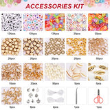 QUEFE 15000pcs, 144 Colors Clay Beads, Charm Bracelet Making kit for Girls 8-12, Polymer Heishi Beads for Jewelry, for Crafts Christmas Gifts QUEFE