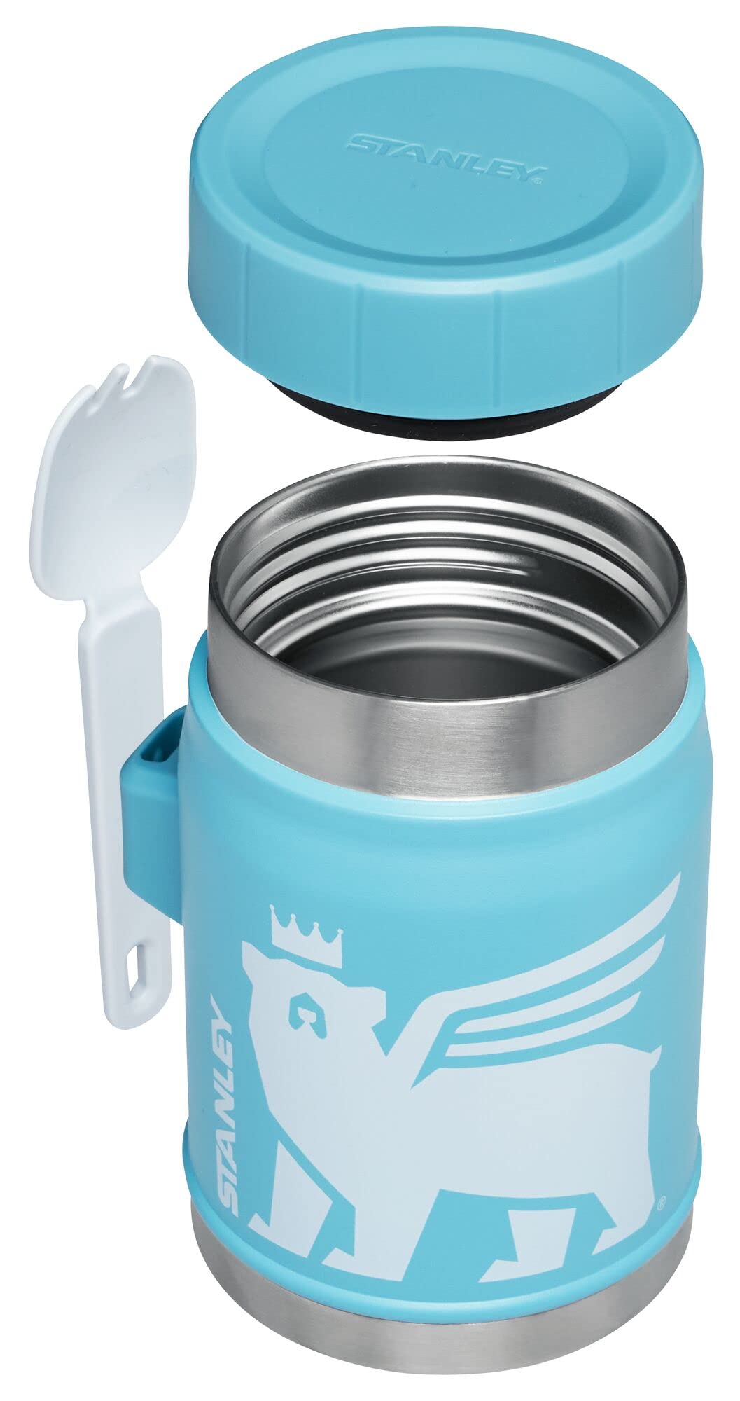 Stanley Heritage Insulated Food Jar for Kids (8 and Above) with Spork, 14oz Stainless Steel Kids’ Lunch Box, Dishwasher Safe and BPA-Free STANLEY