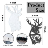 Deer Wall Decor Resin Silicone Mold, Deer Antlers Head Epoxy Casting Mold for Wall Hanging Mount Decor, DIY Door Wall Art Home Party Unique MUFUN