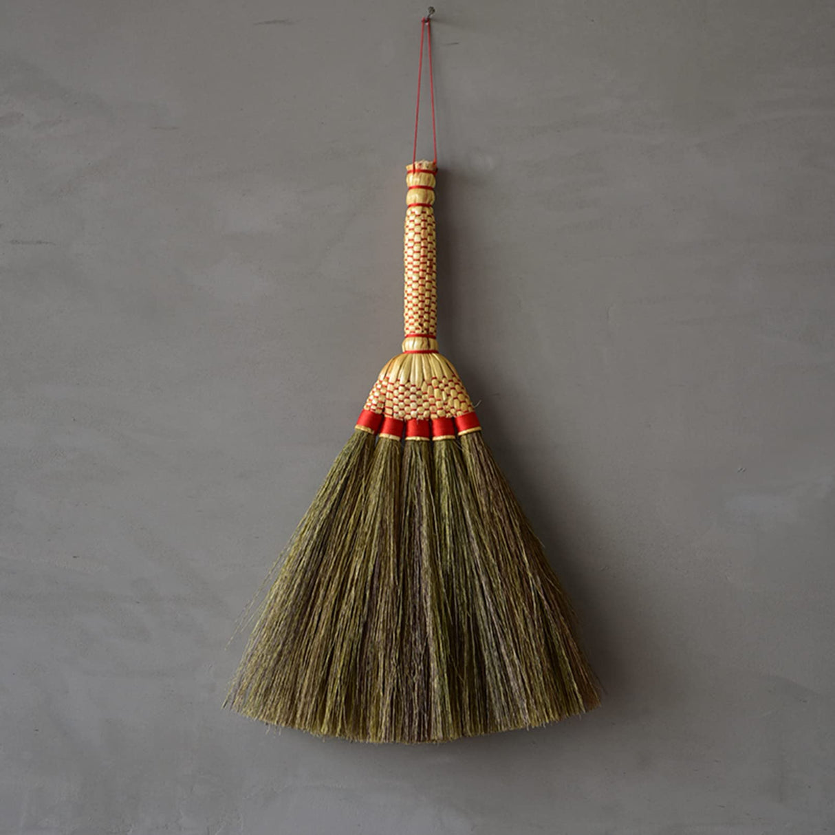 MXY Handmade Broom Soft Mini with Solid Wood Handle Retro Nature No Static Electricity Sweeping Broom Sofa, Car, Corner and More About 13 Inches MXY