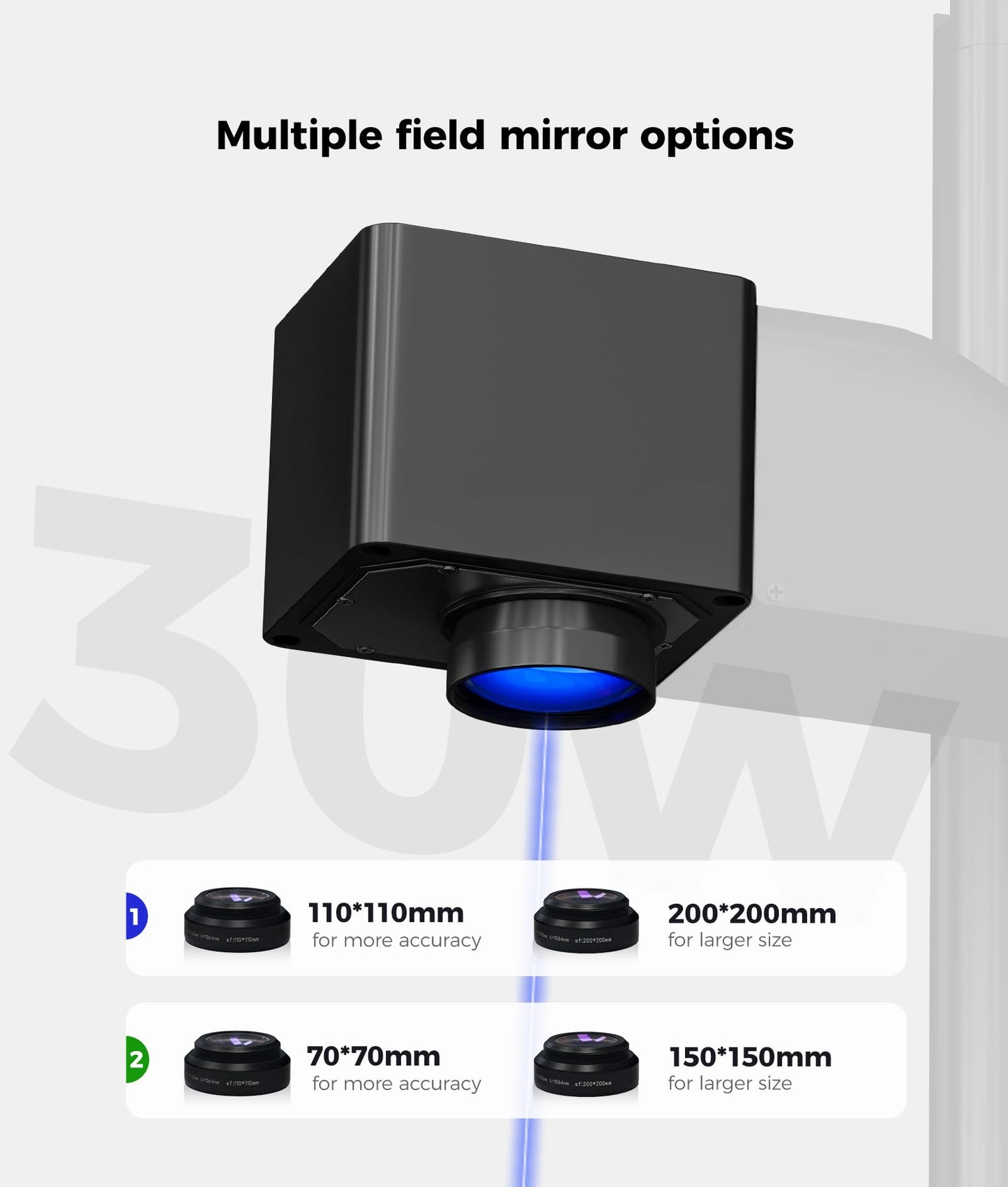 𝗖𝗼𝗺𝗠𝗮𝗿𝗸𝗲𝗿 Raycus 30W Fiber Laser Engraver with Rotary Axis and 2 Lens, Compatible with Lightburn Laser Marking Machine,Laser Engraving Machine for