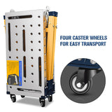 FUNTECK Versatile Portable Steel Work Platform and Welding Table with Casters | 55 x 14-inch Galvanized Tabletop | 1100 lbs. Load Capacity | FUNTECK