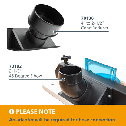 POWERTEC 71913 Full Size Router Bit Guard with 2.5" ID Router Table Dust Port and 2-PC Router Fence/Router Table Featherboards - WoodArtSupply