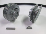 Sears Craftsman 10" Contractor Table Saw V-Belt Kit with 2 1/2" Pulley Set & Keys Or1More