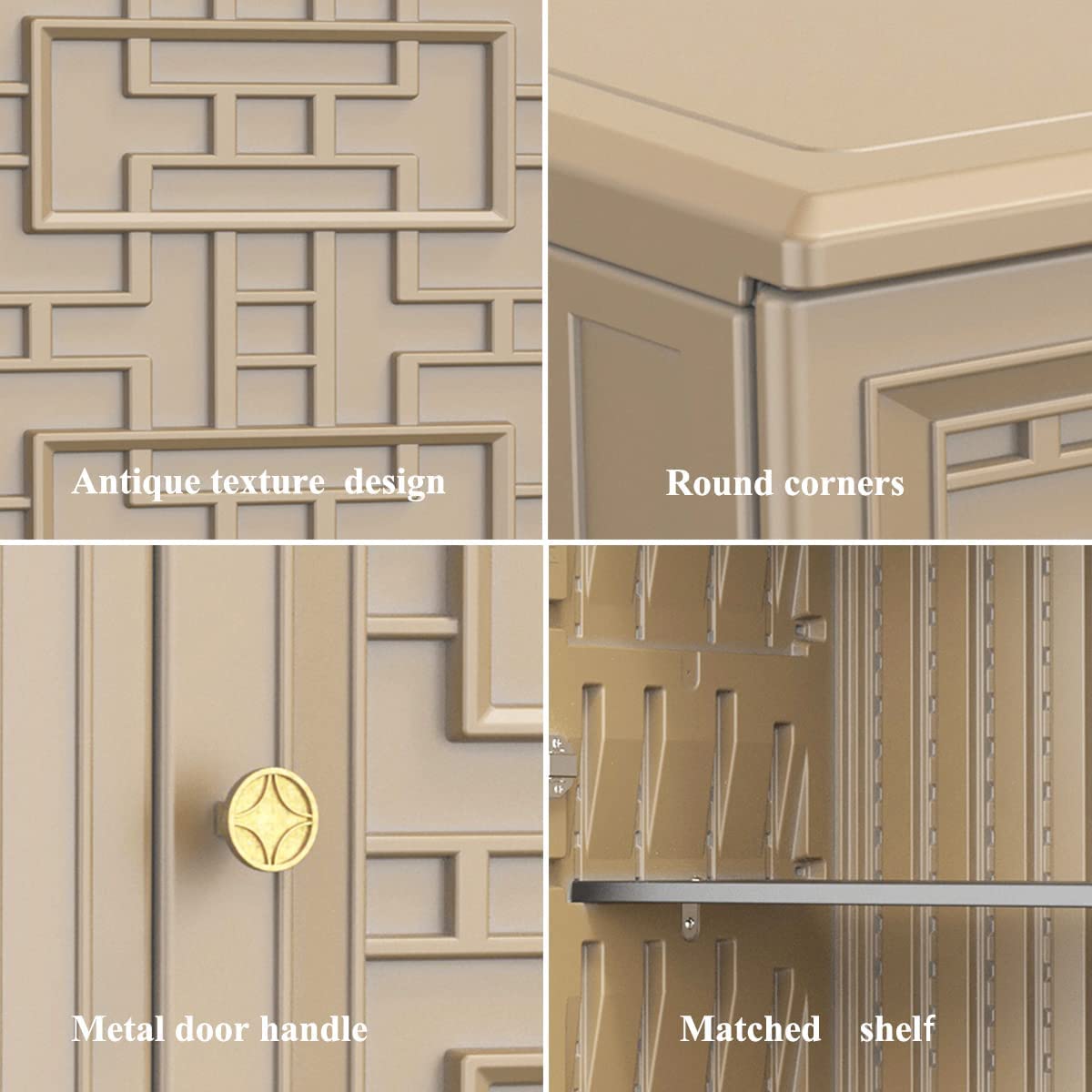 Mrosaa Outdoor Storage Cabinet Waterproof with 1 Shelf, Resin Outdoor Storage Box for Patio/Garden/Backyard/Home, Size 34.3''L*15''W*36.2''H(Brown) Mrosaa