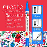 Apple Barrel, Set of 12 Multi-Surface Fine Tip Paint Pens, Perfect for Indoor and Outdoor Arts and Crafts Projects, 6233, Basic Apple Barrel