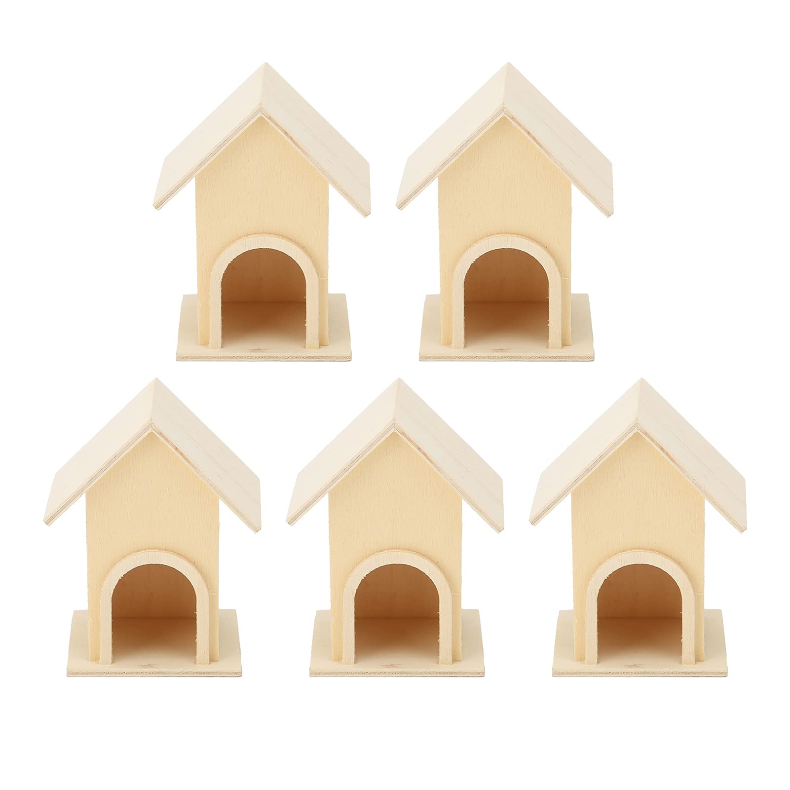 6Pcs Unpainted Wooden Birdhouses, Bird Houses for Outside Unfinished Wood Hanging Birdhouse Kit Bird Lover Gifts to Paint - WoodArtSupply