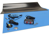 Rubber ESD Anti-Static HIGH Temperature Soldering MAT KIT-24" X 72" (2'x 6') - 0.08" Thick- with Dual Bench and Wrist Strap-Blue Scientific Americas