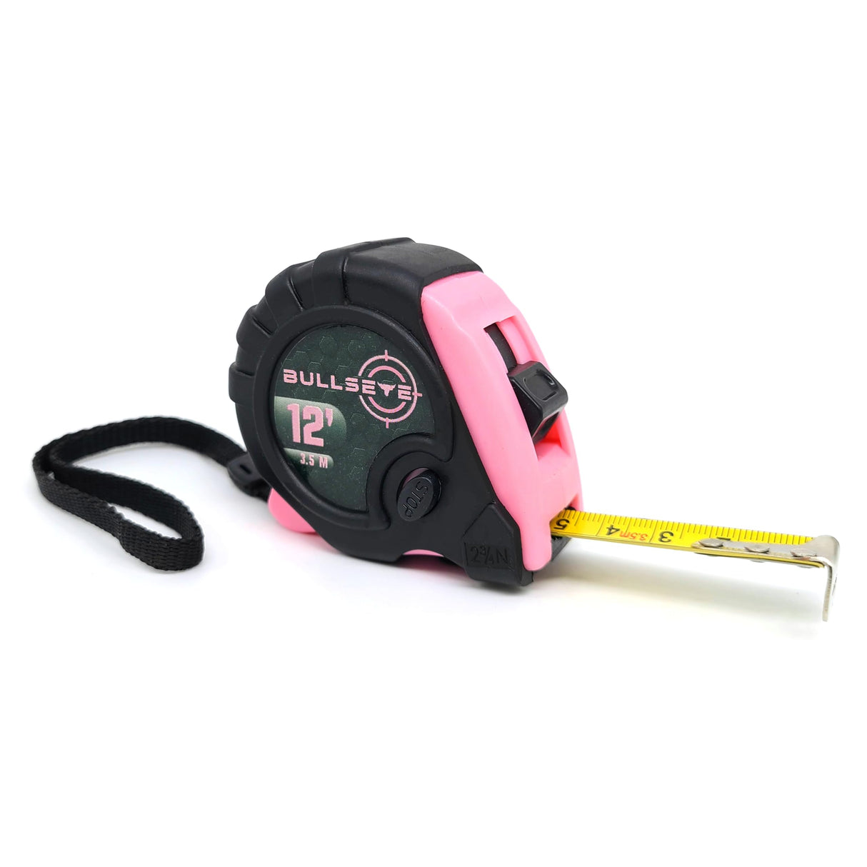 Bullseye Small Pink Tape Measure - Measurement Tape with Standard Inches and Metric - Easy to Read Tape Measure Retractable - Measuring Tape Daily Living Products
