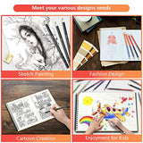 HomeMall Drawing Sketching Pencils Set, 37 Packs Art Kit with Sketchbook Draw Pencils Dual Ended Color Pencil Eraser Sharpener Pencil Bag for Kids HomeMall
