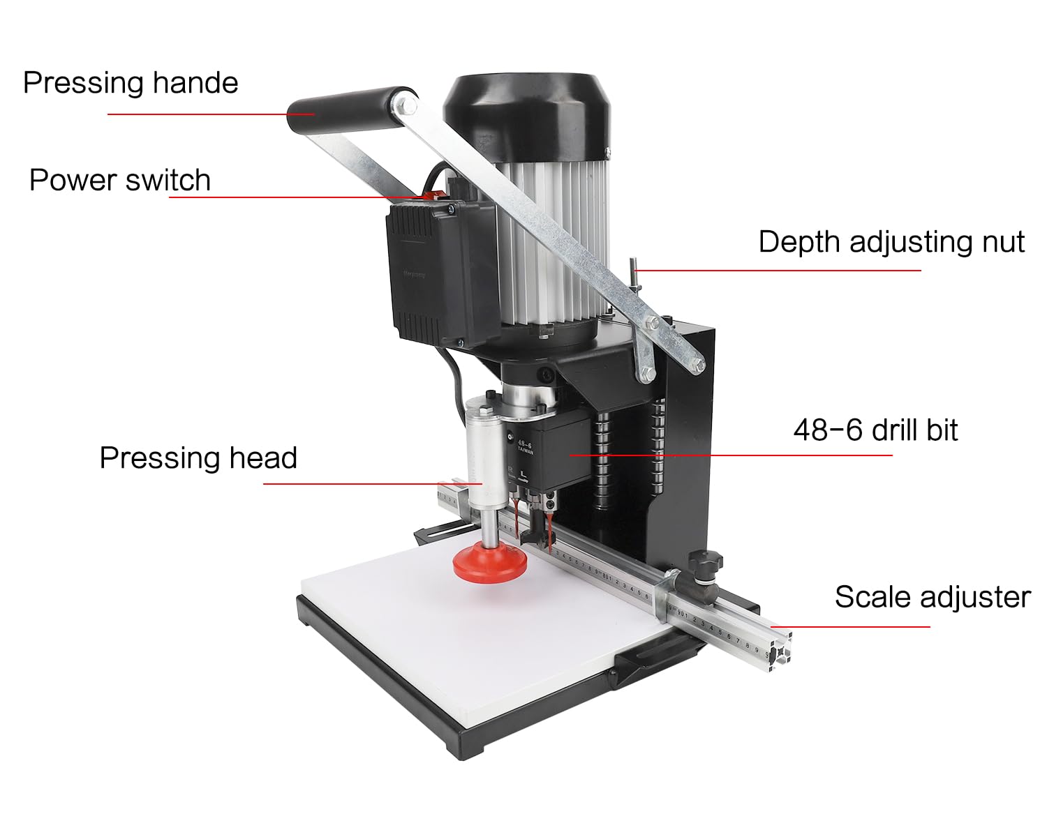 Mecpramy Hinge Boring Machine Portable Hinge Drilling and Boring Machine for Woodworking,110V 1100W 2880 RPM, 0-40mm Depth - Perfect for - WoodArtSupply