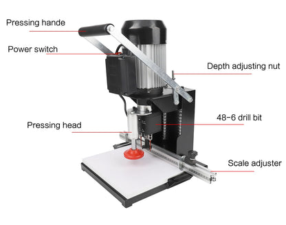 Mecpramy Hinge Boring Machine Portable Hinge Drilling and Boring Machine for Woodworking,110V 1100W 2880 RPM, 0-40mm Depth - Perfect for - WoodArtSupply