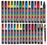 Uni Japan Paint Marker FULL RANGE Bundle Set Marking Pen Medium Point PC-5M 29 Colours ( 22 Standard & 7 Natural ) Japanese Domestic Market Product Uni Mitsubishi
