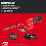 CRAFTSMAN V20 Cordless Handheld Grass Trimmer and Mini Hedge Trimmer Kit (CMCSS800C1) Craftsman