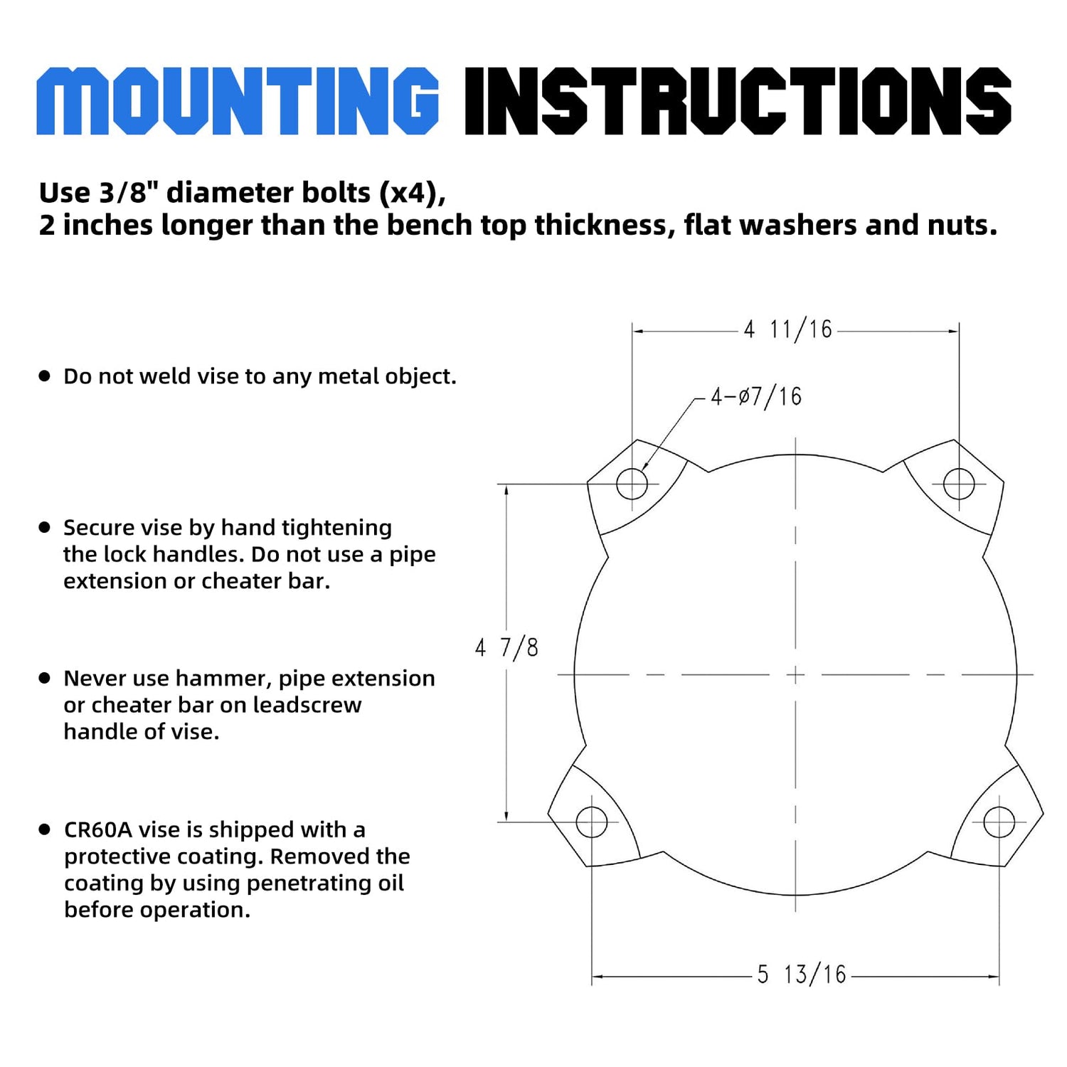 Forward CR60A 6.5-Inch Bench Vise Swivel Base Heavy Duty with Anvil (6 1/2") Gray Forward
