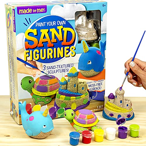 Made By Me Paint Your Own Sand Figurines by Horizon Group USA, Create Sand-Inspired Sculptures, Easy-to-Paint & Mess-Free Surfaces, Includes Acrylic Made By Me