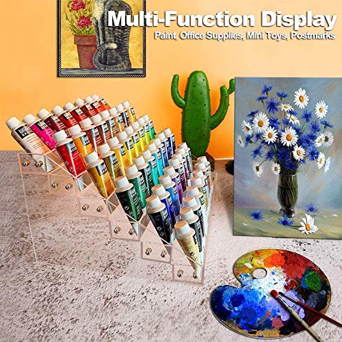 Kingtaily Nail Polish Organizer 72 Bottles of 6 Layers Acrylic Display Rack Storage Rack, Clear Essential Oil Stand Holder, Sunglasses Kingtaily