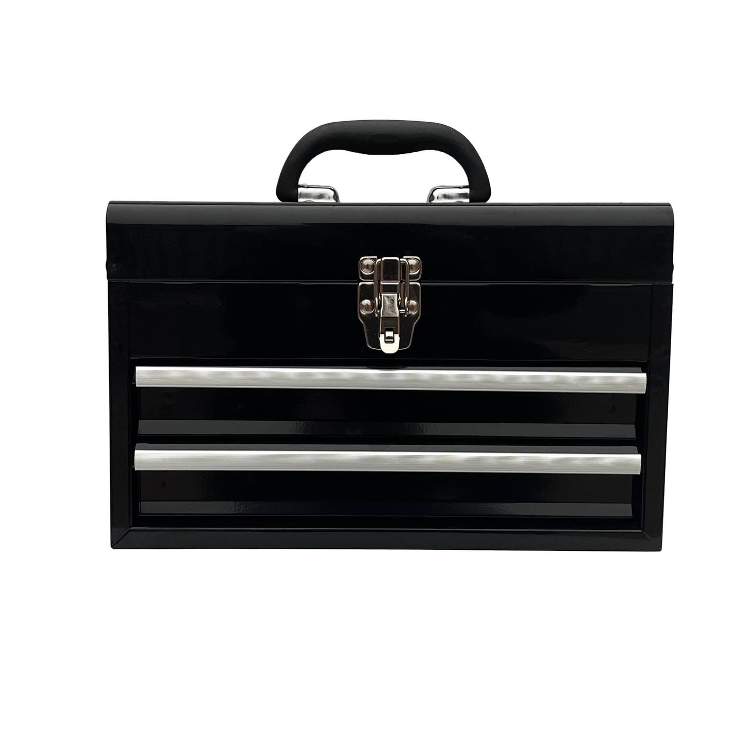 Workington Portable Metal Tool Chest with 2 Drawers, 14" 2-Drawer Tool Chest Cabinet with Ball Bearing Drawer Slides, Steel Tool Storage Box Workington