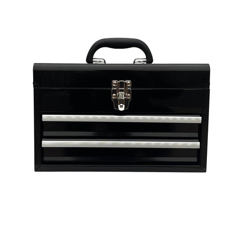 Workington Portable Metal Tool Chest with 2 Drawers, 14" 2-Drawer Tool Chest Cabinet with Ball Bearing Drawer Slides, Steel Tool Storage Box Workington