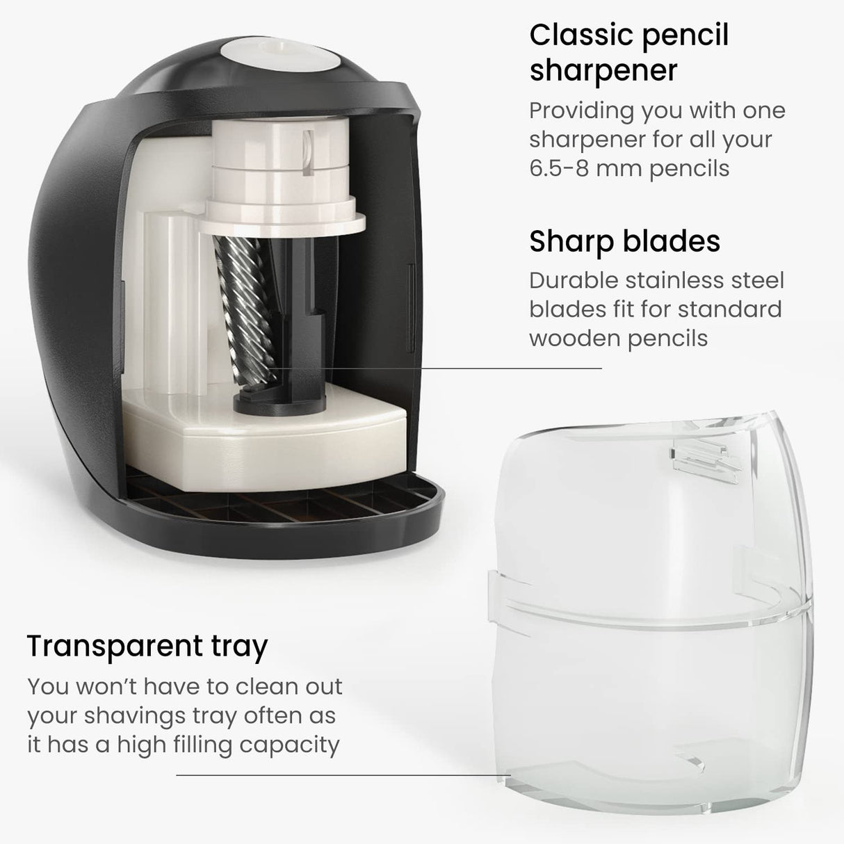 Arteza Pencil Sharpener and Electric Eraser Set, Black, for 8-mm Pencils, 20 Eraser Refills, Office Supplies for Teachers, Students, Classrooms, and ARTEZA