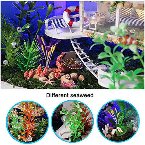 Spilay Miniature Dollhouse Kit with Furniture,DIY Dollhouse Kit Mini Modern Villa Model Plus Dust Cover and Music Box,1:24 Scale Creative Room Idea Spilay