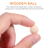 TEHAUX Unfinished Round Wood Balls 100pcs 12mm Natural Craft Balls Christmas Gnome Noses Wooden Loose Beads Spheres Arts for DIY Projects Garland TEHAUX