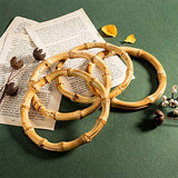 CHGCRAFT 4pcs Round Wood Bag Handle Imitation Bamboo Bag Handles Replacement for Handcrafted Handbag CHGCRAFT