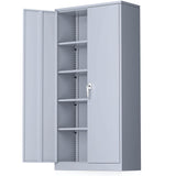 Greenvelly Metal Storage Cabinet, 72" Locking Tool Steel Garage Cabinet with Doors and Adjustable Shelves, Utility Metal Filing Cabinet with Lock for Greenvelly