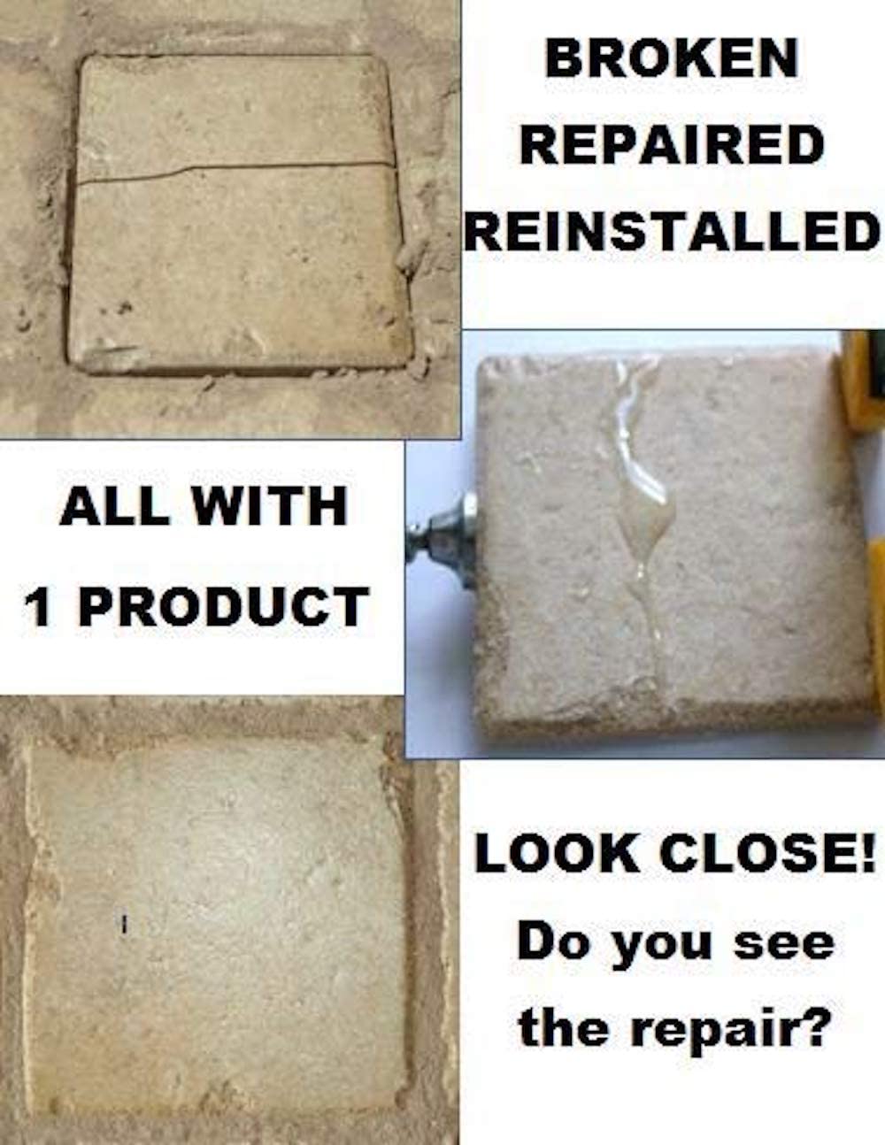 Instant Install 29 – 8 oz. Epoxy Permanent Repair Kit – Granite Porcelain Tile Marble Fiberglass Quartz – Chips/Cracks – Rebonds/Rebuilds Missing Epox-Sci