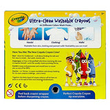 Crayola Ultra Clean Washable Crayons, Built in Sharpener, 64 Count, Kids at Home Activities Crayola