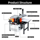 UwinVwin Edge Bander Portable Edge banding machine Straight line Curve Double side coating glue (Adjustable speed) 110V UwinVwin