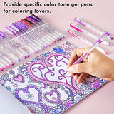Shuttle Art 60 Pack Tone , Pink Purple Gel Pens with 30 Refills for Adults Coloring Books Journaling Drawing Nature, Landscapes, Animals Scenes Shuttle Art