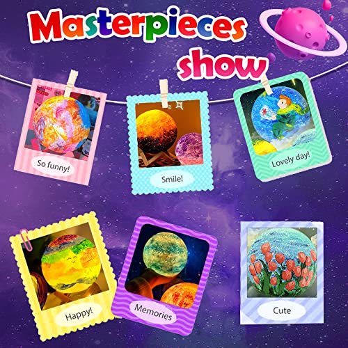 Paint Your Own Moon Lamp Kit, Cool Gifts DIY 3D Space Moon Night Light, Art Supplies Arts & Crafts Kit, Arts and Crafts for Kids Ages 8-12, Toys Beanhom