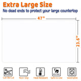 Warome Silicone Mat,47"x 23.6" Silicone Mats for Kitchen Counter, Waterproof Heat Resistant Mat, Extra Large Countertop Protector, Nonstick Baking Warome